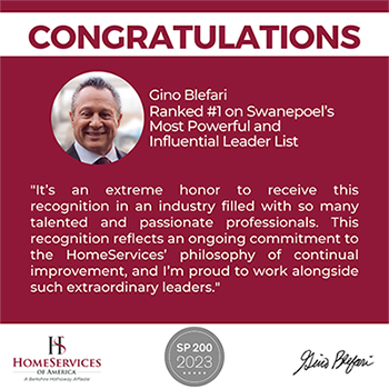 Gino Blefari, Chairman Berkshire Hathaway HomeServices